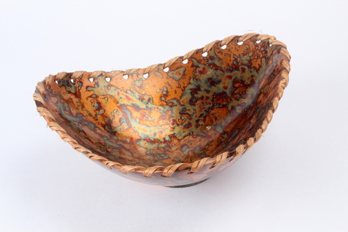 Woven Cane Border Bowl- Big Woven Cane Border Bowl- Big