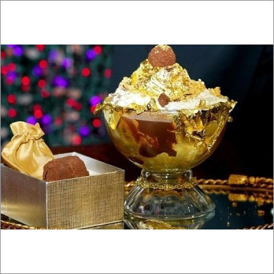 Gold leaf used in gourmet restaurants Gold leaf used in gourmet restaurants
