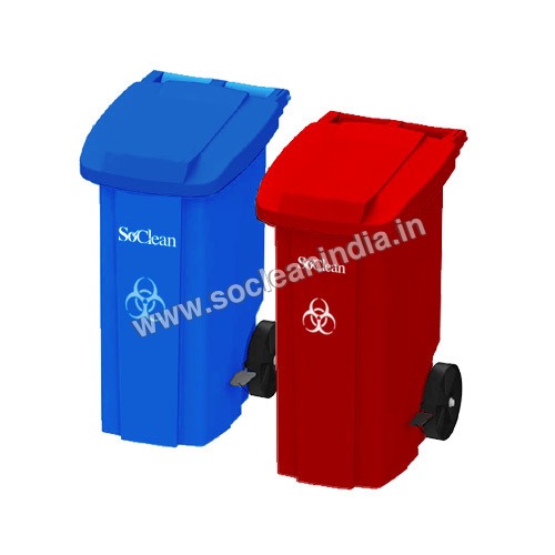 Waste Bins With Foot Paddles & Wheels Waste Bins With