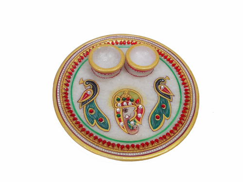 Marble Pooja Thali Marble Pooja Thali