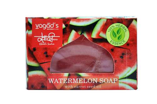 Vagad's Khadi Watermelon hand made organic soap . Vagad's Khadi Watermelon hand made organic soap .