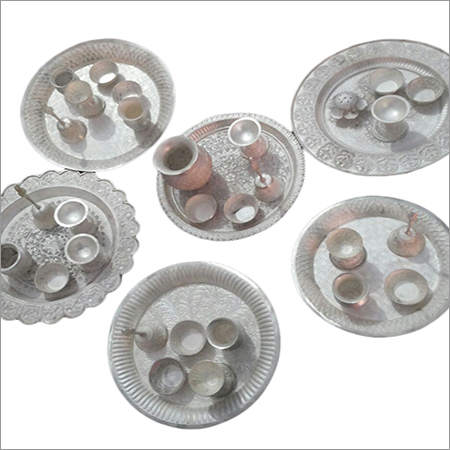Silver Pooja Thali Set Silver Pooja Thali Set