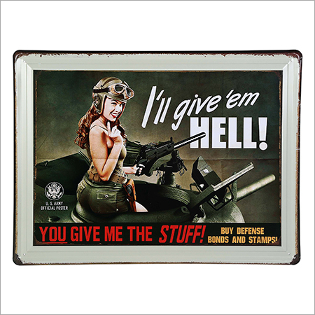 Tank Steel Wall Sign Tank Steel Wall Sign