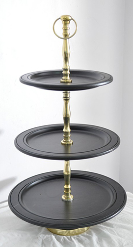 Big Aluminium & Wooden Cake Stand Big Aluminium & Wooden Cake Stand