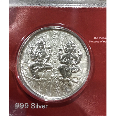 Laxmi Ganesh Silver Coin Laxmi Ganesh Silver Coin
