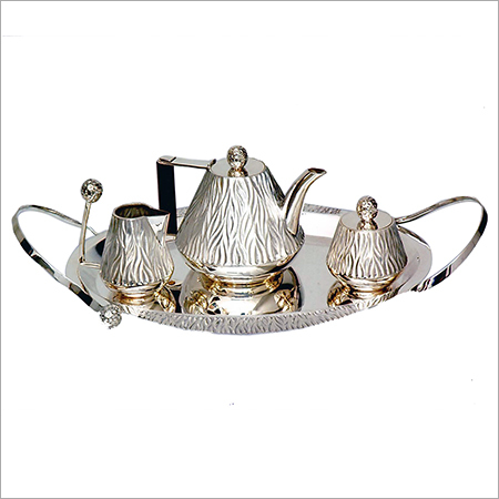 Silver Designer Tea Set Silver Designer Tea Set