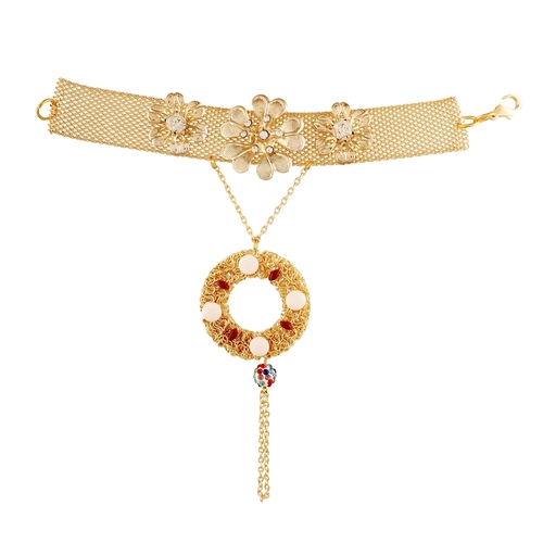 Floral Golden Bracelet For Women Floral Golden Bracelet For Women