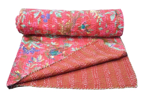 Flower Print Kantha Quilts Flower Print Kantha Quilts