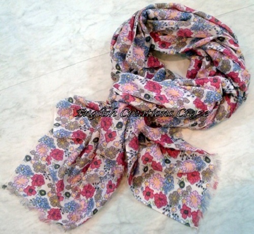 Cotton silk Printed scarves Cotton silk Printed scarves