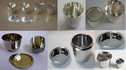 Silver Crucibles with Lids Silver Crucibles with Lids