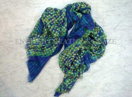 Silk Wool Print Scarves Silk Wool Print Scarves