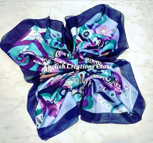 Silk Crepe multi color Scarves Silk Crepe multi color Scarves