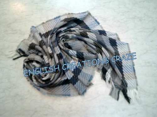 Wool Woven Check and Stripe Scarves Wool Woven Check and Stripe Scarves