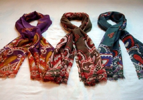 Wool and Modal Printed Scarves Wool and Modal Printed Scarves