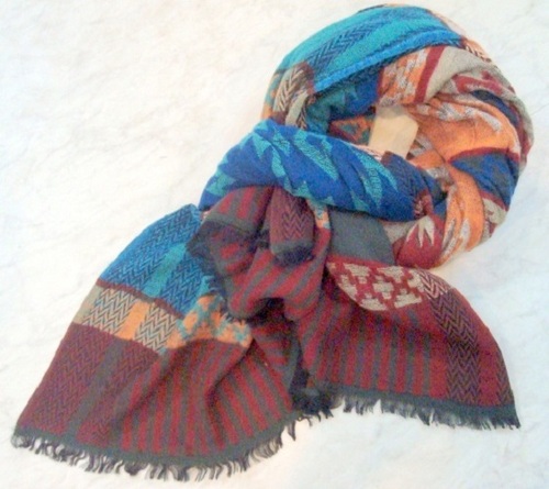Wool/Cotton jacquard triple layer embroidery Scarves Wool/Cotton jacquard triple layer embroidery Scarves