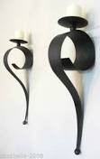 WALL ATTACHED PILLAR CANDLE HOLDER WALL ATTACHED PILLAR CANDLE HOLDER