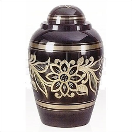 Ebony Solid Brass Urn Ebony Solid Brass Urn