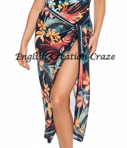 Silk Floral Printed Pareos Silk Floral Printed Pareos