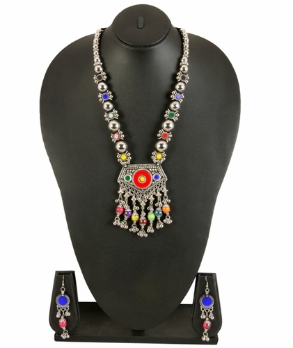 Adoreva Garba Navratri Multi-Colour Necklace Earrings Set For Women and Girls Adoreva Garba Navratri Multi-Colour Necklace Earrings Set For Women and Girls