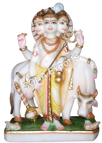 Marble Dattatraya Statue Marble Dattatraya Statue