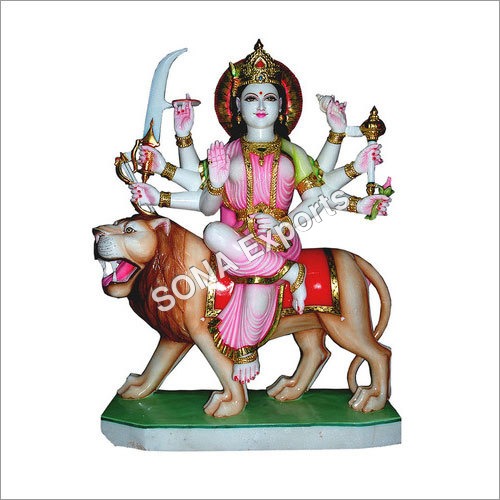 Makrana Marble Durga Murti Makrana Marble Durga Murti