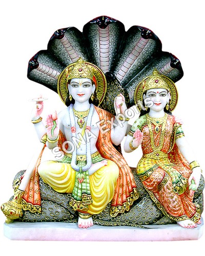 Marble Vishnu Laxmi with Shesh Naag Marble Vishnu Laxmi with Shesh Naag