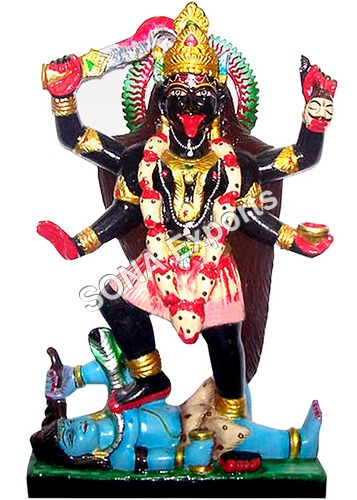 Black marble maha Kaali Statue Black marble maha Kaali Statue
