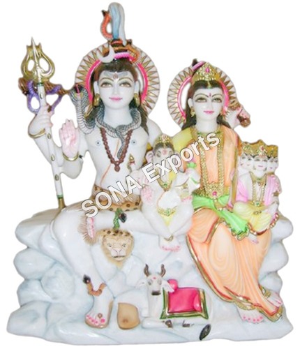 Marble Gauri Shankar Statue Marble Gauri Shankar Statue