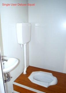 Single user 4'x4' cabin- Squatting pan 4 Single user 4'x4' cabin- Squatting pan 4