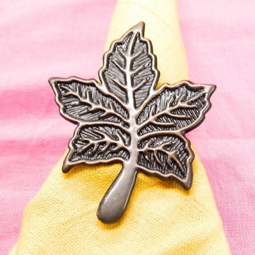 Napkin Ring Iron Leaf Antique Napkin Ring Iron Leaf Antique