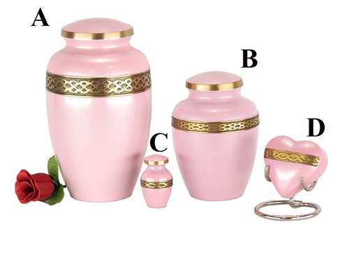 Brass Cremation Urns Pearl Pink Brass Cremation Urns Pearl Pink