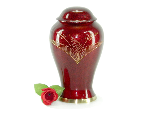 Brass Pet Urn Red Marble Brass Pet Urn Red Marble