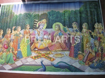 Radha Krishna Oil Painting on Canvas Radha Krishna Oil Painting on Canvas
