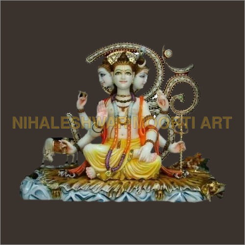 Tri Mukhi Shiva Marble Statue Tri Mukhi Shiva Marble Statue
