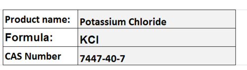 Potassium Chloride Potassium Chloride