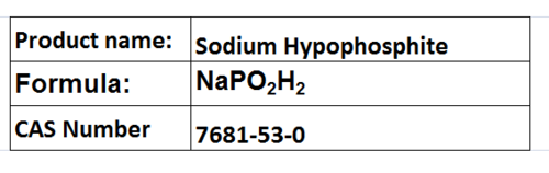 Sodium Hypophosphite Sodium Hypophosphite