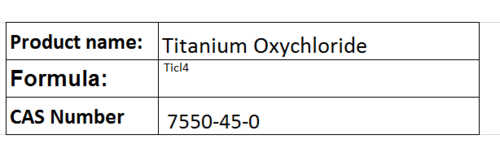 Titanium Oxychloride Titanium Oxychloride