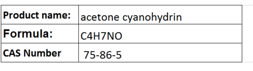 acetone cyanohydrin acetone cyanohydrin