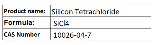Silicon Tetrachloride Silicon Tetrachloride