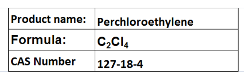 Perchloroethylene Perchloroethylene