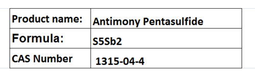 Antimony Pentasulfide Antimony Pentasulfide