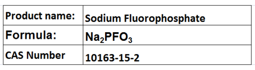 Sodium Fluorophosphate Sodium Fluorophosphate