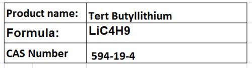 Tert Butyllithium Tert Butyllithium