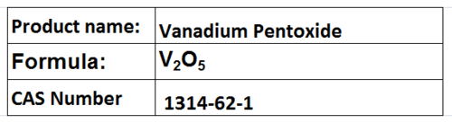 Vanadium Pentoxide Vanadium Pentoxide