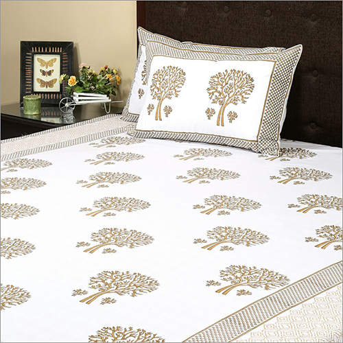 Cotton Hand Block Bedsheet Cotton Hand Block Bedsheet