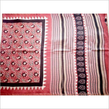 Kalamkari Block Printed Chanderi Silk Saree Kalamkari Block Printed Chanderi Silk Saree