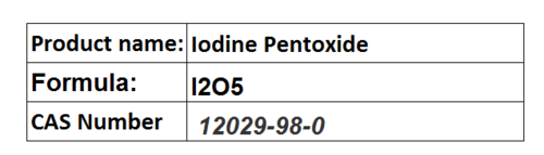 Iodine Pentoxide Iodine Pentoxide