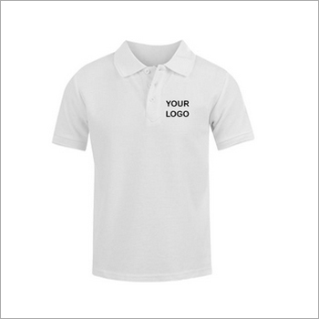 White Cotton With Lycra Collar Neck T-shirt White Cotton With Lycra Collar Neck T-shirt