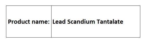 Lead Scandium Tantalate Lead Scandium Tantalate
