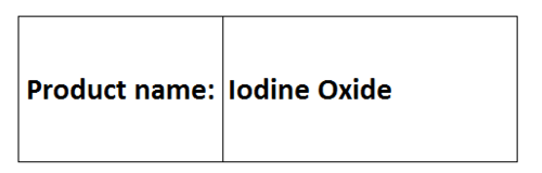 Iodine Oxide Iodine Oxide